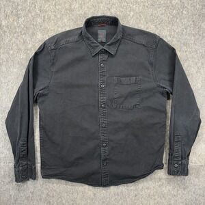 Topo Designs Shirt Men's XL Black Long Sleeve Organic Cotton Climb Stretch